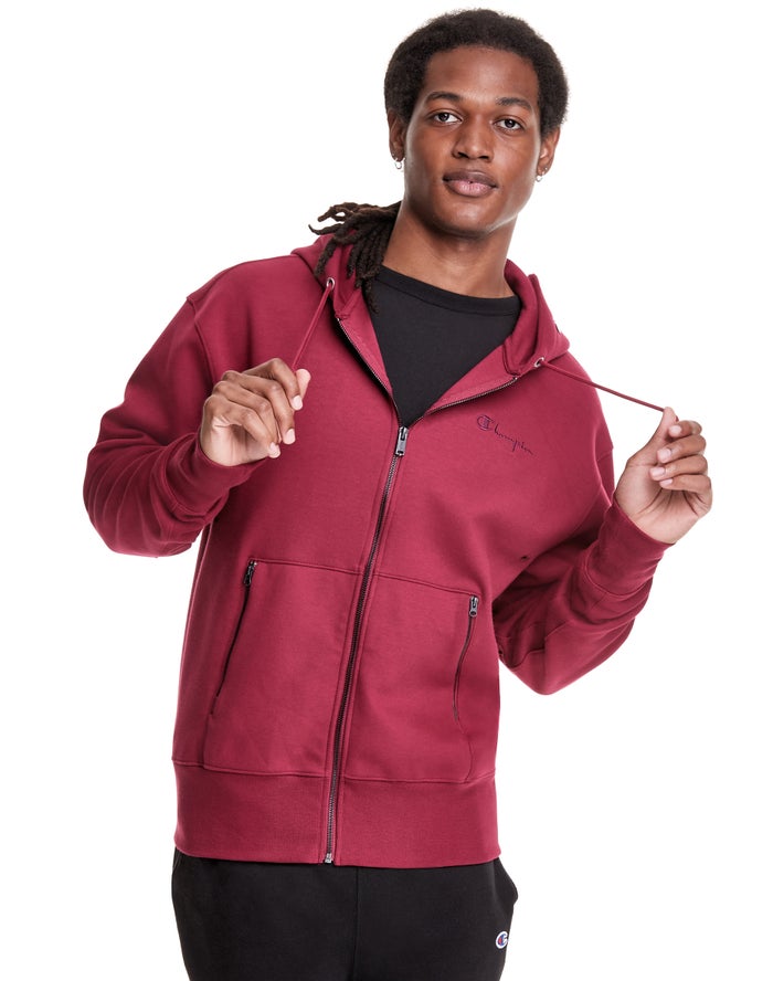 Champion Tech Weave Full Zip Script Logo - Miesten Punainen Huppari - Suomi 4092563-RK